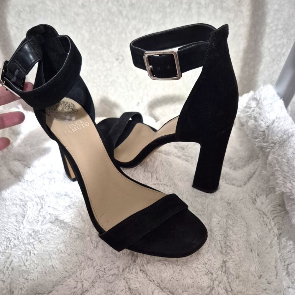 Vince Camuto Black Suede Women's Heels...SIZE:7 1/2